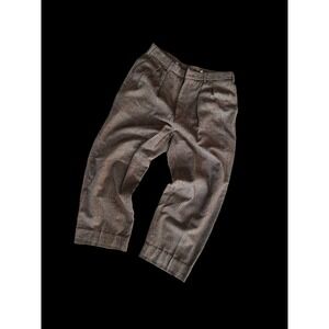 Vintage GANT Wool Blend Dress Pants Men 30x24 Brown Plaid Pleated Trousers